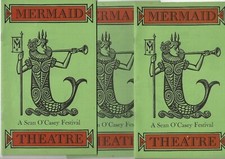 MERMAID THEATRE PUDDLE DOCK LONDON - SEAN O'CASEY FESTIVAL  1962 - SET OF 3 PROG