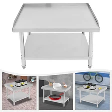 Commercial Work Table with Backsplash Sidesplash Prep Table for Kitchen Storage