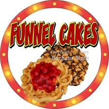 Funnel Cakes DECAL (Choose Your Size) Snack Concession Food Truck Sticker c2