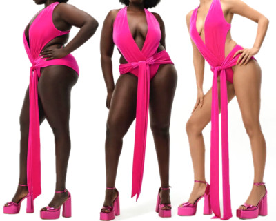 adidas IVY PARK Velvet Piece Triple Pink Barbie Beyonce Show Originals Swimsuit