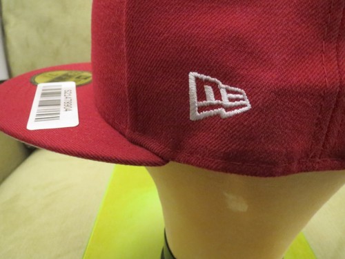 New Era NY Mets Cardinal Sombrero Ajustado Rojo, Logotipo Gris, Talla 7 5/8 - Imagen 7 de 17