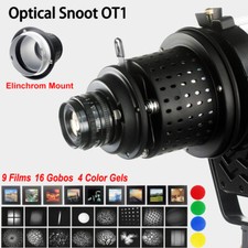 Focalized Optical Snoot Elinchrom Mount With 16 Gobos for Studio Photography
