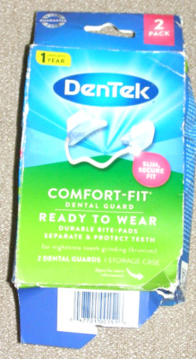 Dentek Comfort-Fit Dental Guard 2pack Nighttime Teeth Grinding Storage Case