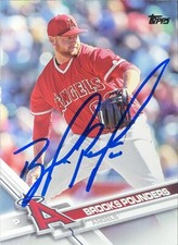 2017 Topps Update #US129 Brooks Pounders Rookie Los Angeles Angels AUTO SIGNED