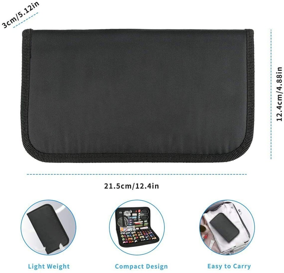 Rotating Magnetic Sewing Kit with 16 Threads | Portable Travel Needle & Thread Set for Adults
