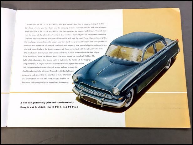 1954 1955 Opel Kapitan 16-page Vintage Original Car Sales Brochure