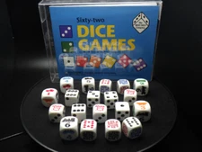 62 Dice Games - Instructions with Dice Tabletop Gaming - D6 RPG Roleplay Gaming
