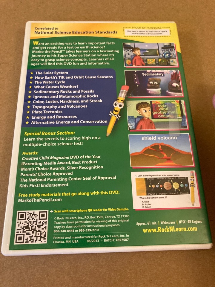 Rock N Learn: Earth Science (DVD, 2010) Homeschool/Supplemental Grades ...