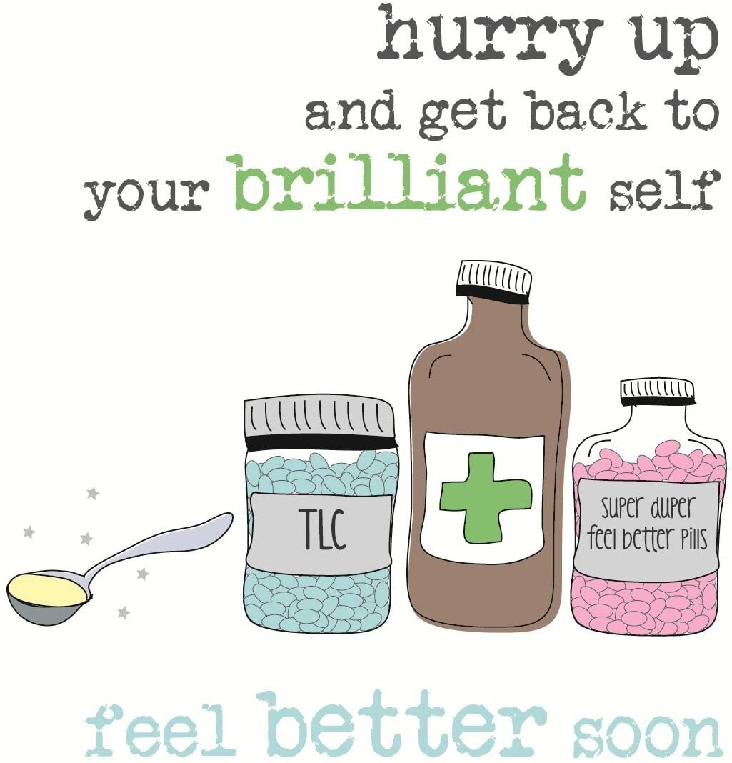 Fell Better Soon Brilliant Self Get Well Card – Dandelion Stationery For Her