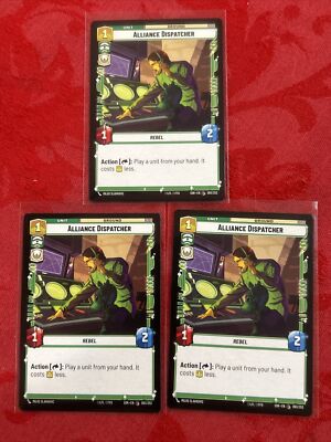 3x Star Wars Unlimited 093/252 Alliance Dispatcher Spark of Rebellion (NM) x3