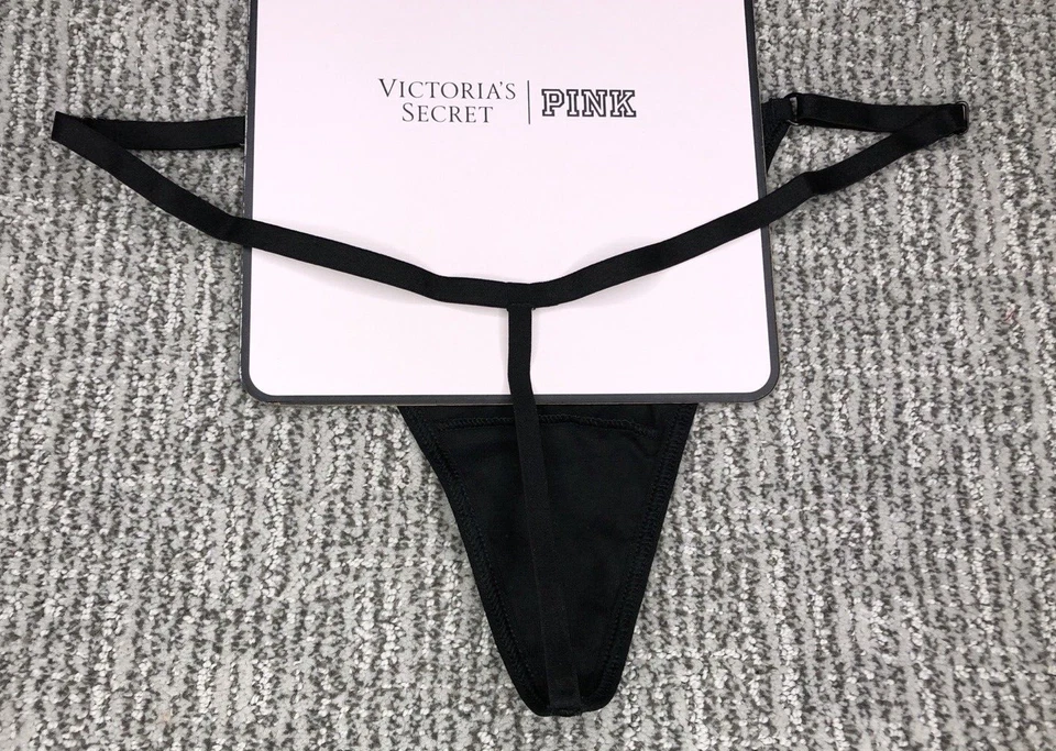 Victoria's Secret Nuevo con Etiquetas Mediano Negro Lentejuelas Tanga Tanga Panty Brillante Sexy Bling Foto 4 de 4
