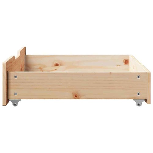 2x Wooden Bed Frame Drawers Under Bed Storage with Wheels 3 Colours - Picture 21 of 40