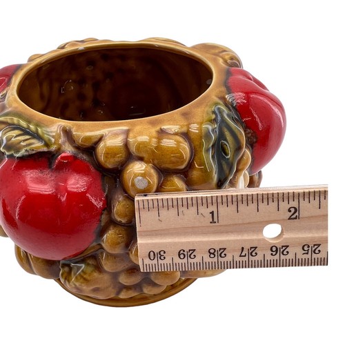 Cesta de frutas de cerámica vintage tarro de galletas decoración de cocina única almacenamiento coleccionable - Imagen 11 de 12