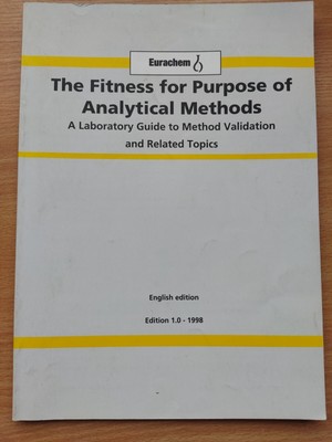 Eignung für den Zweck analytischer Methoden Buch Lehrbuch sehr guter Zustand Eurachem Labor