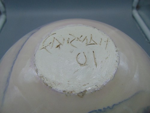 Jarrón de vidrio artístico firmado - Imagen 4 de 5
