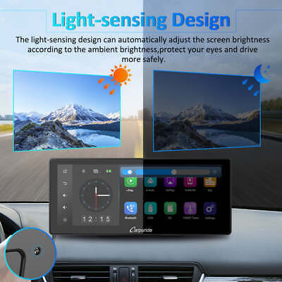Écran portable Apple carplay pour voiture, écran tactile IPS de 7 pouces  stéréo de voiture compatible avec carplay sans fil et Android auto,  airplay, Bluetooth, lien Miroir / microphone / TF /