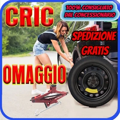 Ruotino Di Scorta 17 Ruota 5 Fori Volkswagen Tiguan Con Kit Cric Crick Ricambi P