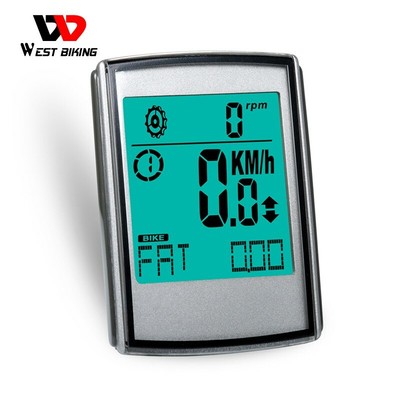 WEST BIKING Wireless Bike Computer Cadence Heart Rate Speed Speedometer 3 in 1