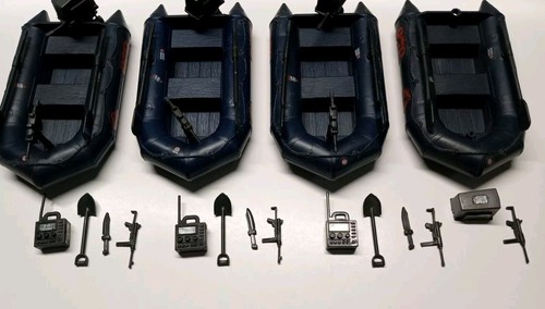 Vintage 1985 Gi Joe Cobra Night Landing Army Builder Lot X4 - Picture 2 of 9