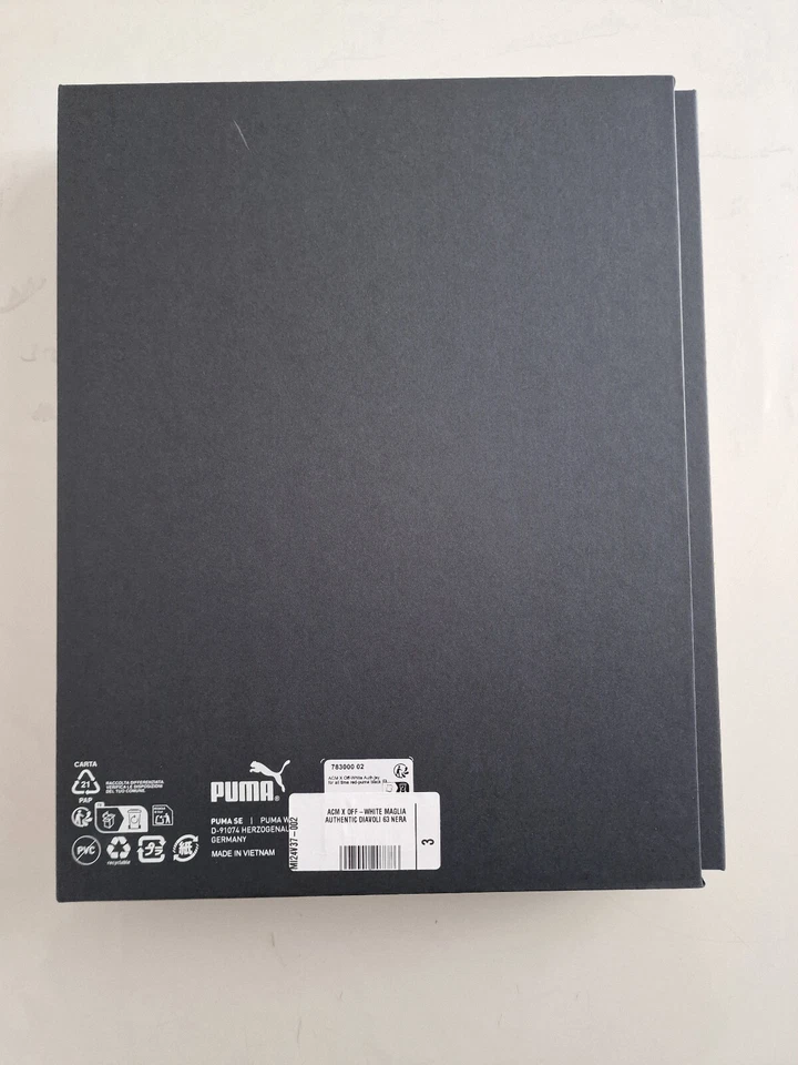 Shirt Authentic Puma Milán Off-White Fourth M Negro "Demonios" 63 + Caja - Imagen 4 de 4