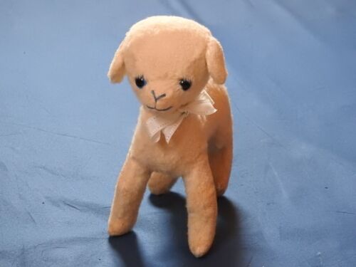 Jouet ancien, collection peluche, mouton , L: 25cm, H : 25cm, yeux en verre bleu - Photo 2/14