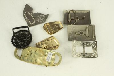 Vintage Costume Jewelry Belt Buckles Red Turquoise Belt Buckle Western Vintage Medieval Buckles  main image 3