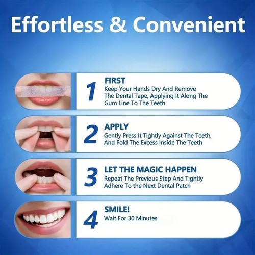28PCS 5D TEETH WHITENING STRIPS PROFESSIONAL TOOTH BLEACHING WHITE AU - Picture 3 of 11