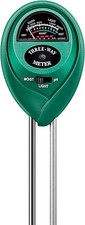 VIVOSUN Soil Tester, 3-in-1 Plant Moisture Meter Light and PH Tester