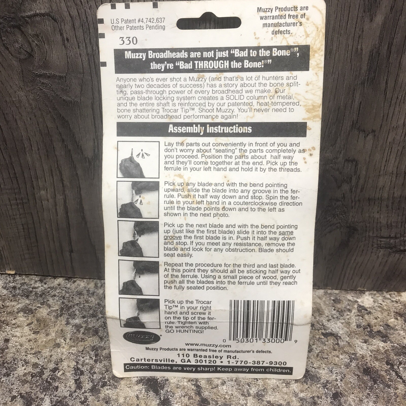Muzzy 125 grain 3-Blade Replacement Blades 6, Three Blade Sets #235 and #2540 