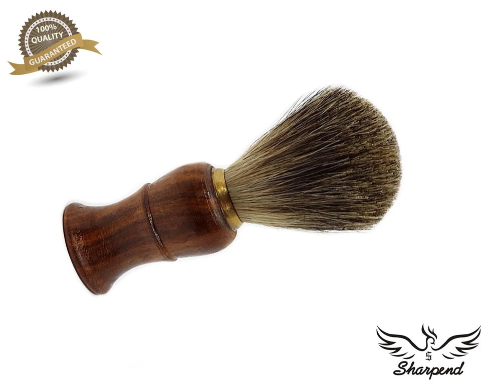 SHARPEND PURE BROWN TIP BADGER HAIR SHAVING BRUSH FOR MEN'S. SUITS ALL TYPE OF SKIN.
