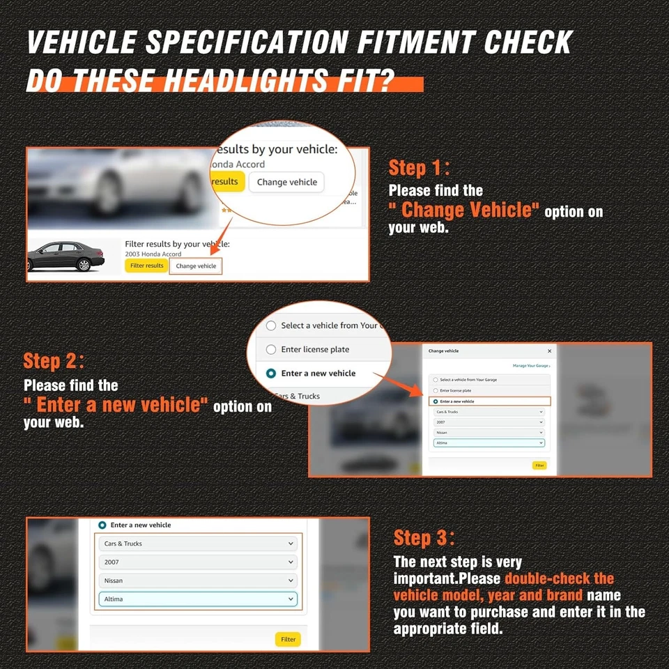 Conjunto de faros para Hyundai Elantra 2004 2005 2006 carcasa cromada par izquierda+derecha Foto 2 de 4