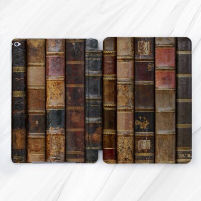 Vintage Book Shelf Library Case For iPad 10.2 10.9 Air 13 Pro 9.7 11 12.9 Mini 7