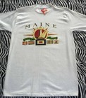 State of Maine T-Shirt (White, L) Sail Boat Racing Theme New w/Tag