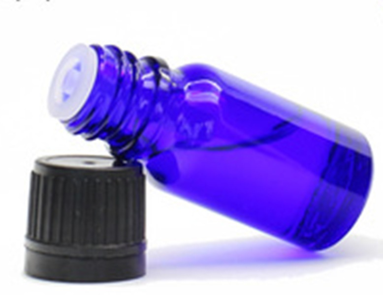 15ml [1/2 oz] COBALT BLUE Glass Bottles With Euro Dropper