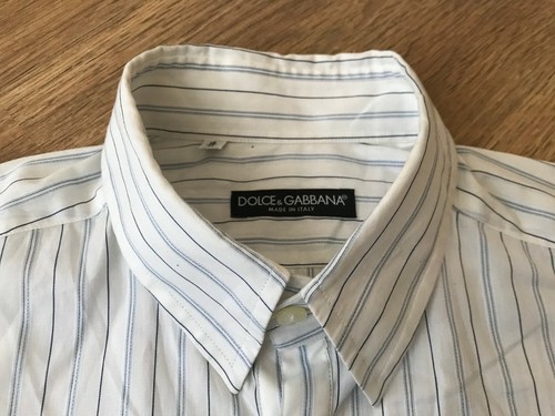 Dolce \u0026 Gabbana D\u0026G mens white striped 