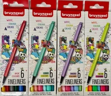 Bruynzeel Fineliners 6 Pc ~ Pastel Light Neon Basic ~ YOU Choose!