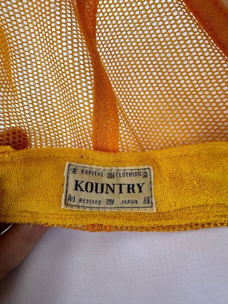 KAPITAL イエローレインコート 'EM KOUNTRY Beige KAPITAL Linen Chino Cloth X Gabardine Ringoman