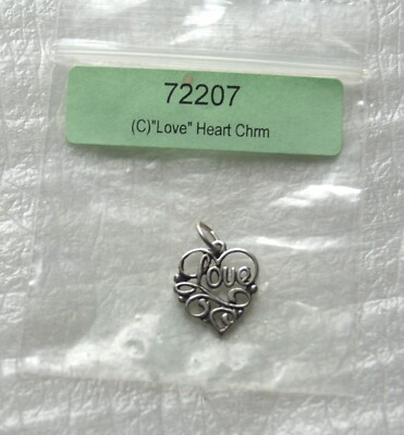 Sterling Silver 925 Love Heart .925 Silver Charm Pendant New Jewelry