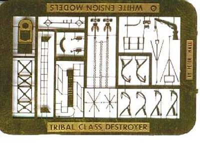 WEM PE7009 1/700 Tribal Class Destroyer Detail Up Etching Parts