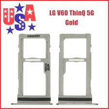 Replacement MicroSD SIM Card Tray Holder For LG V60 ThinQ 5G V600TM Gold