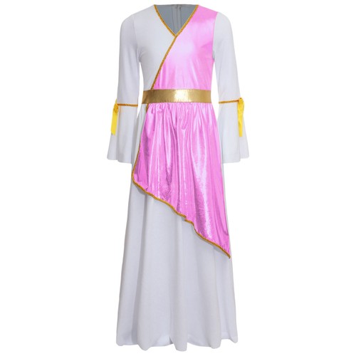 Costume Toga Bambina Lucido Romano Cosplay Principessa Vestito Tradizionale Halloween - Foto 68 di 89