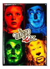 ATA-BOY WIZARD OF OZ  CAST IN COLORFUL SQUARES MAGNET 2.5” X 3.5” NEW