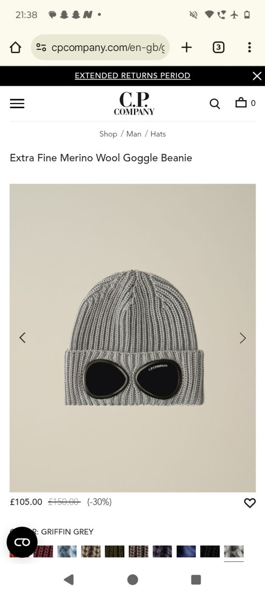 CP Company Goggle Knit Hat | eBay UK