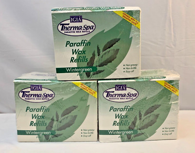 IGIA Therma-Spa Paraffin Wax Refills Wintergreen 3Lbs, Qty (3) sealed (2000)