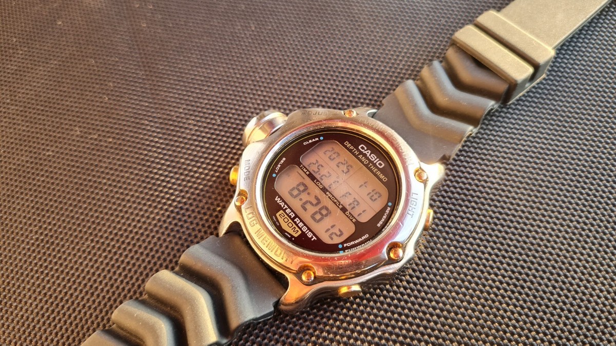 CASIO DEP-600 XL Module (970) 200M Vintage Diver Watch Temp