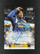 Abner Uribe 2024 Topps Stadium Club On-Card RC ROOKIE AUTO BREWERS. rookie card picture