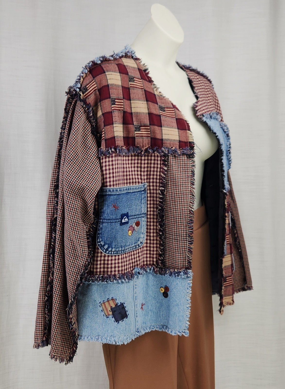 Handmade Patch Work Women's Full Sleeve Jacket Vi… - image 2