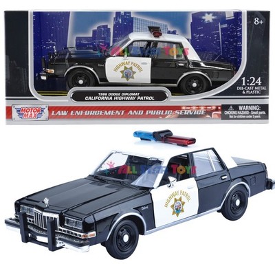 1986 DODGE DIPLOMAT POLICE CHP Cali Highway Patrol 1/24 DIECAST