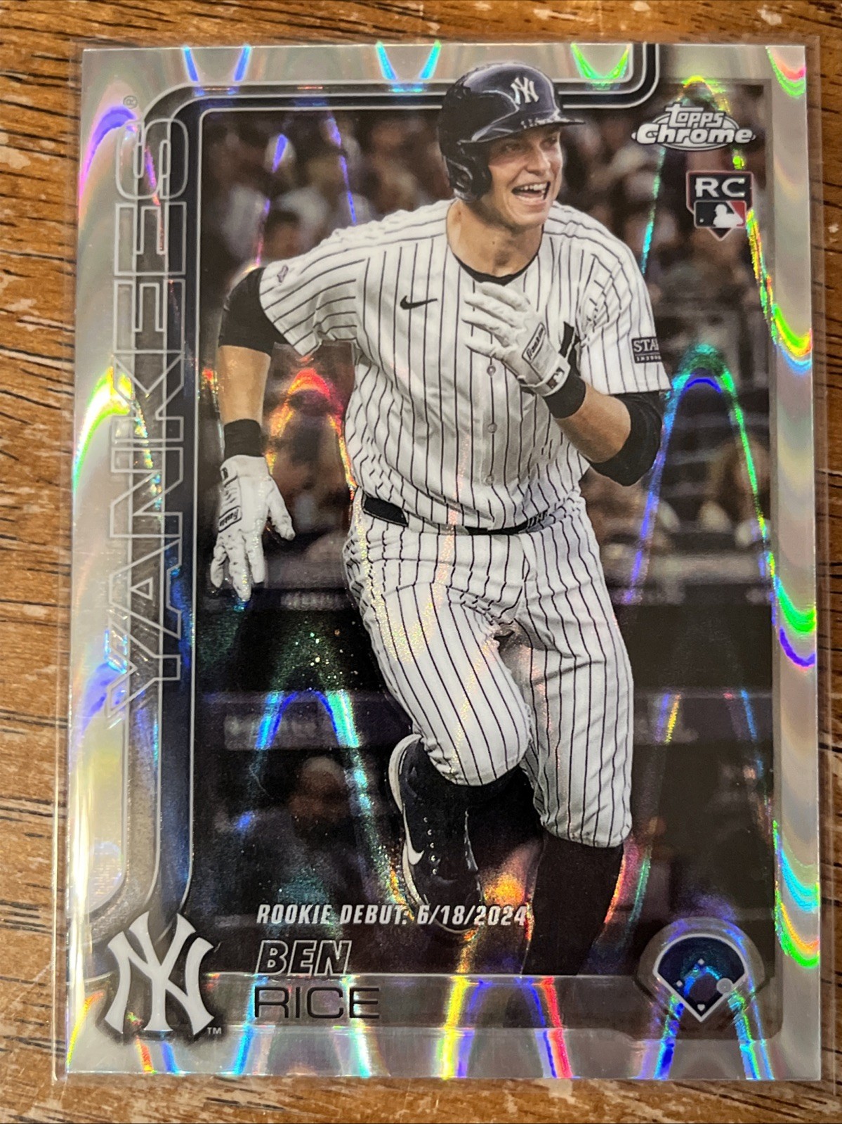 2025 Topps Chrome Update RayWave Refractor #USC138 Ben Rice RC - Yankees