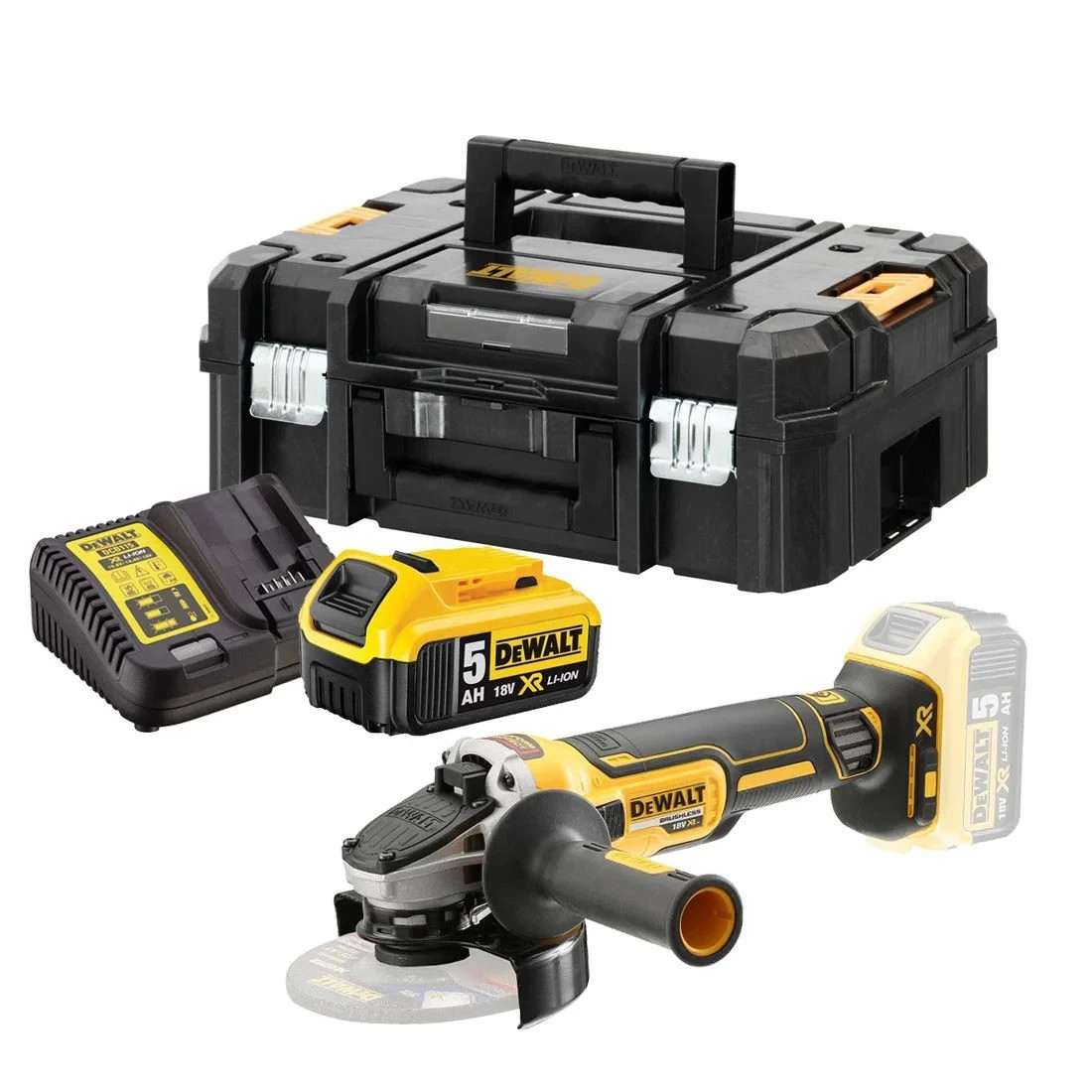 Dewalt DCG405P1 18v XR Brushless Cordless 125mm Angle Grinder -1 x 5.0ah Battery